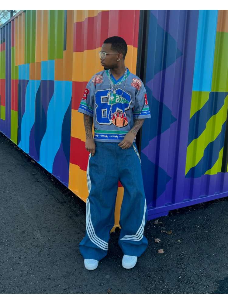 Mesh V Neck Jersey Tee