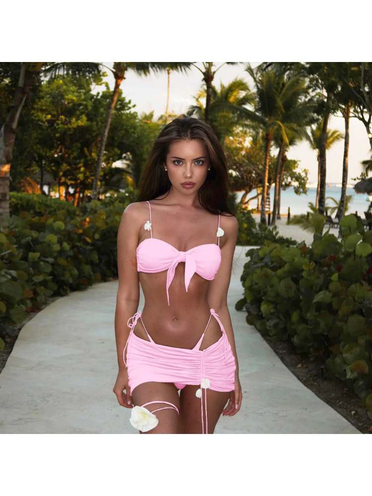 The Pretty Pink 3 Piece Bikini Set