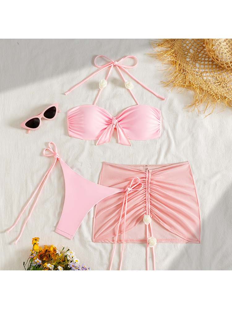 The Pretty Pink 3 Piece Bikini Set