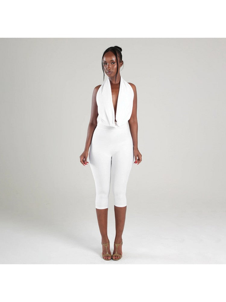 The Backless Capri Romper